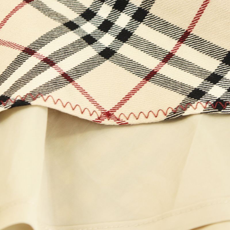 BURBERRY BLUE LABEL レトロ 綿麻 台形スカート ワンピース BURBERRY BLUE LABEL レトロ 綿麻 台形スカート ワンピース