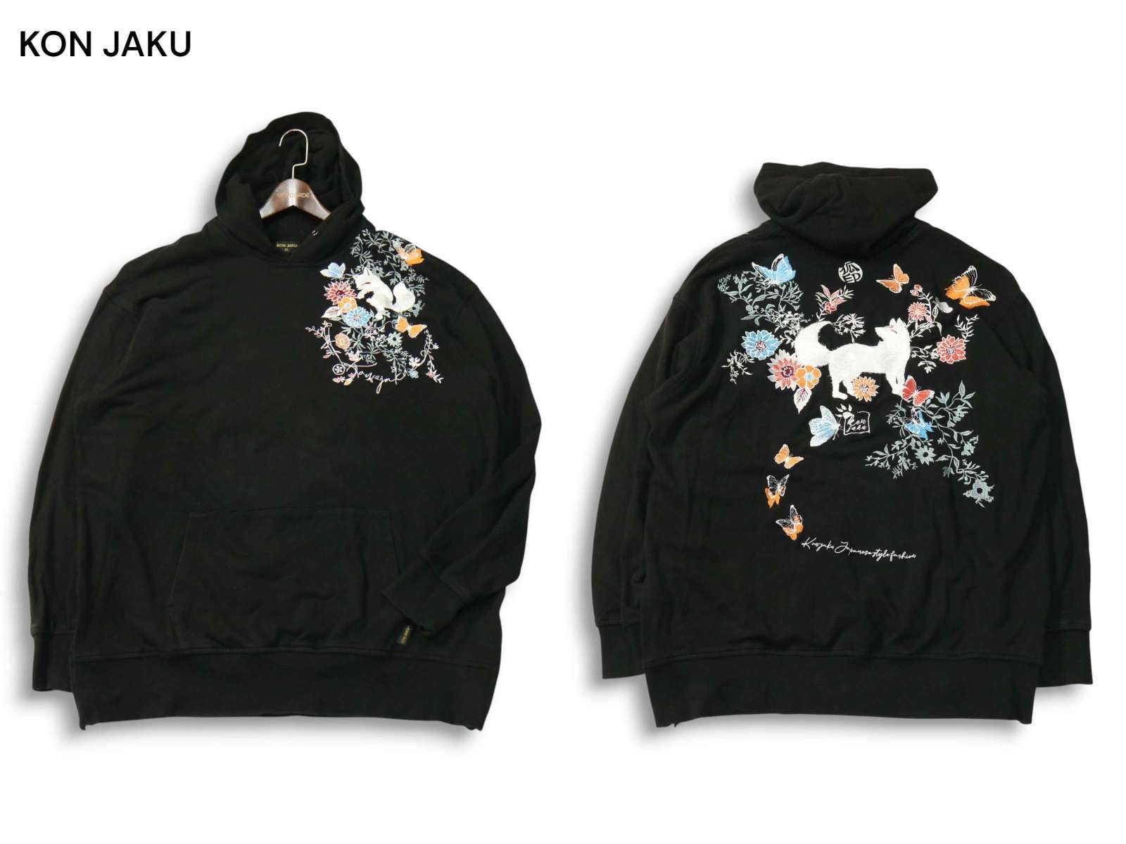 今昔 KON-JAKU こんじゃく 通年 和柄 狐 キツネ 刺繍☆ 花になる 今昔 KON-JAKU こんじゃく 通年 和柄 狐 キツネ 刺繍☆ 花になる