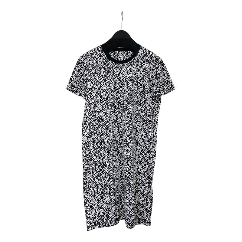 エルメス HERMES シェーヌダンクル柄Tシャツワンピース ネイビー コットン レディース ワンピース