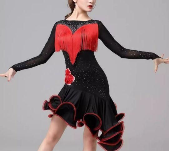 セール 社交ダンスドレス ラテンドレス 競技 デモ用 オーダーメイド