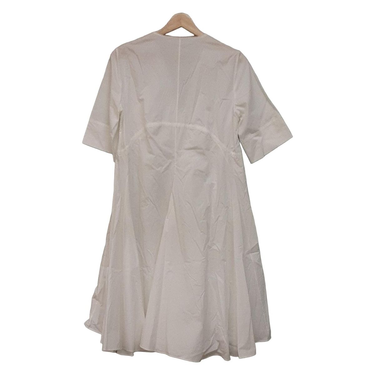 MARNI マルニ ワンピース サイズ38 S レディース - 白 Vネック 半袖 ロング