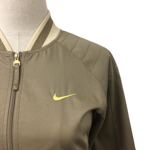 Nike ベージュ ジップアップジャケット ナイキ NIKE ジャケット ブルゾン 中綿 ジップアップ 薄手 ロゴ