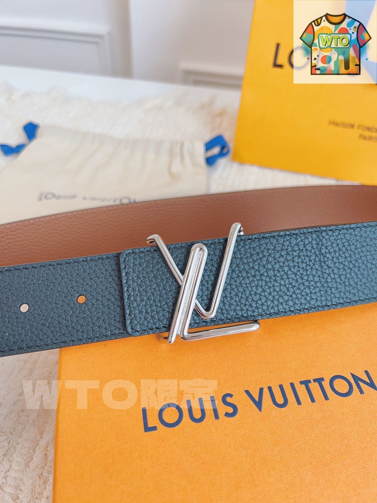 ルイヴィトンアズールメンズベルト Louis Vuitton Blue Belts for Men for sale | eBay
