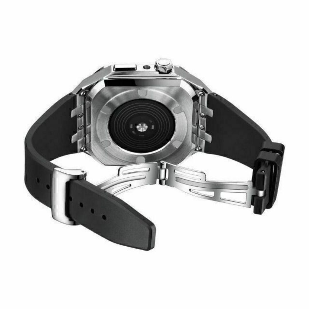 Apple Watch バンド 一体型ハードケース シルバー 44mm - メルカリ