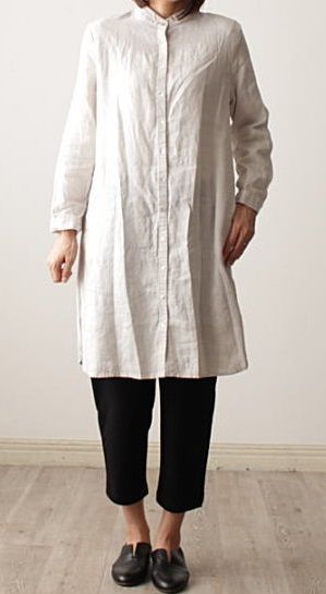 フォグリネンワーク　クレータ　ロングシャツ fog linen work(フォグリネンワーク)クレータ ロングシャツ - メルカリ