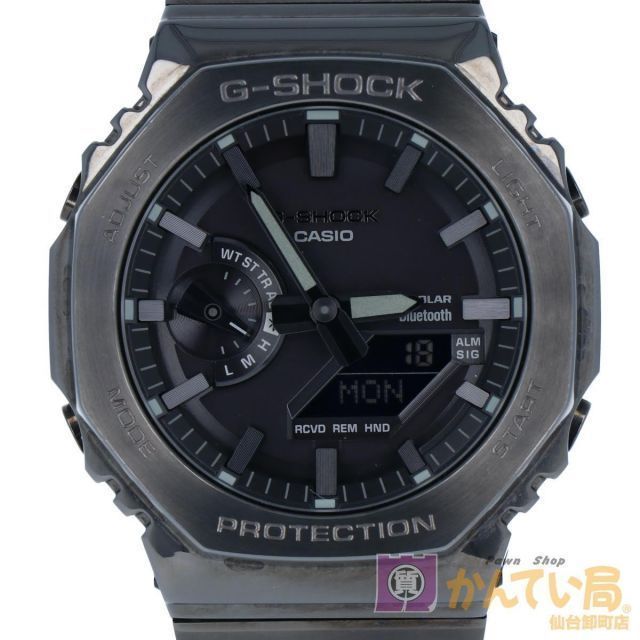 【CASIO】カシオ G-SHOCK GM-B2100BD-1AJF フルメタル 2100シリーズ アナデジ 電波 ソーラー タフソーラー 電波時計 電波ソーラー オクタゴン ブラック モバイルリンク 腕時計 メンズ 【中古品】 USED-A 