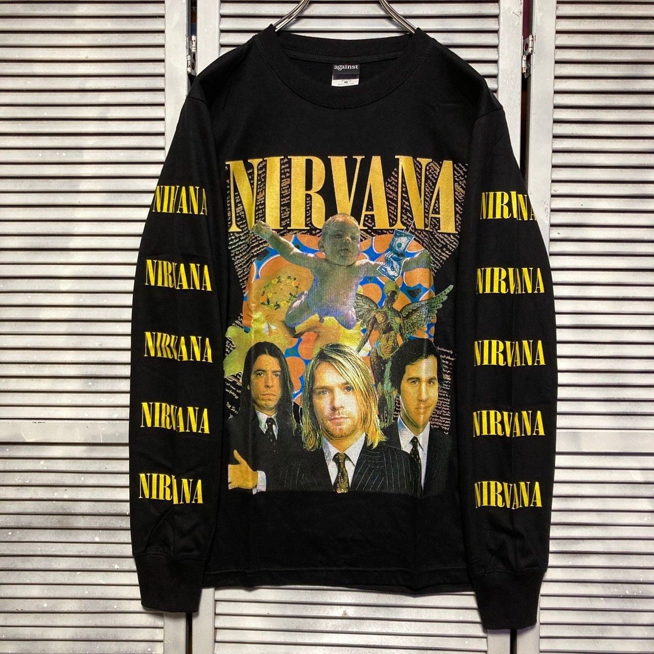 ⭐︎ ニルバーナ NIRVANA カートコバーン 赤ちゃん 黒 長袖 Tシャツ
