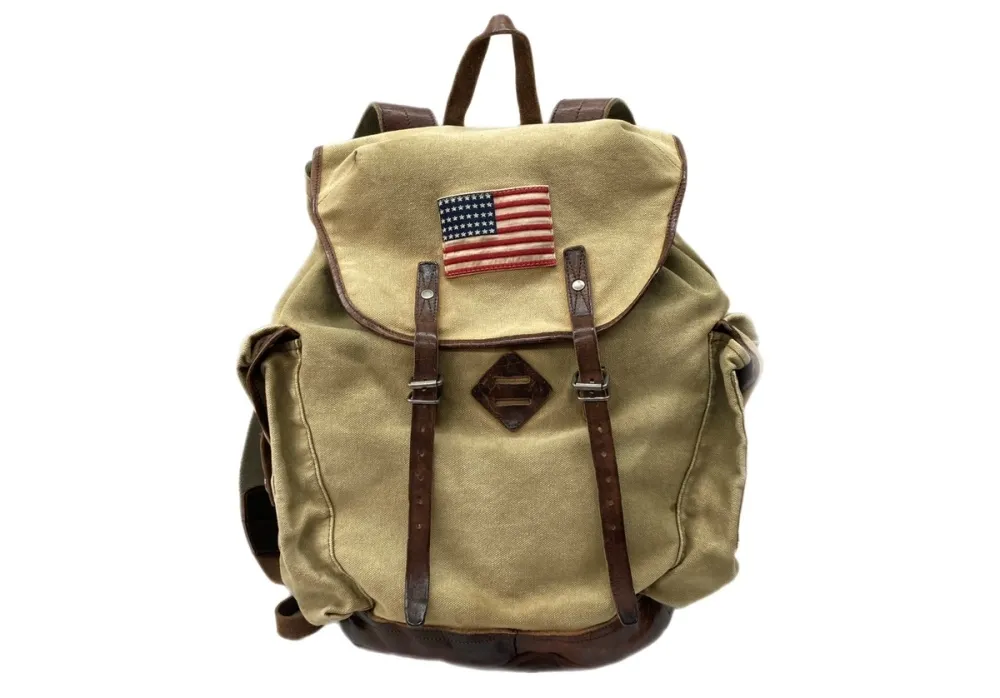 ラルフローレン ミリタリー リュックサック ベージュ RL DENIM&S