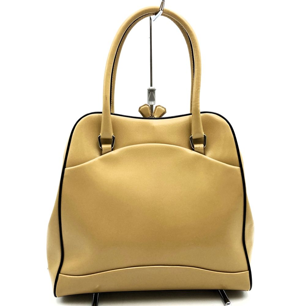 PRADA　プラダ　レザー　本革　ハンドバッグ　ベージュ プラダ PRADA ☆プリーツレザー2WAYハンドバッグ - BORSA A MANO
