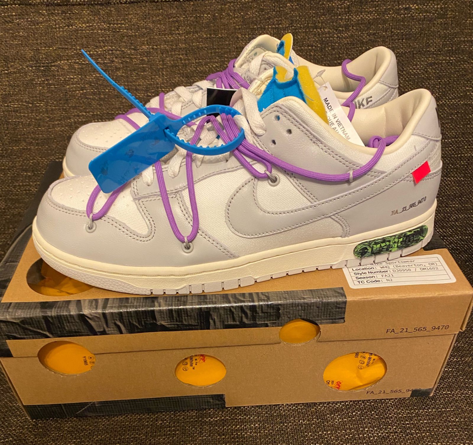 NIKE Dunk Low Off-White lot47 27.5センチ