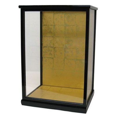 雛人形 日本人形ケース 間口29.5cm 奥行24cm 高さ 45cm黒塗り市松人形