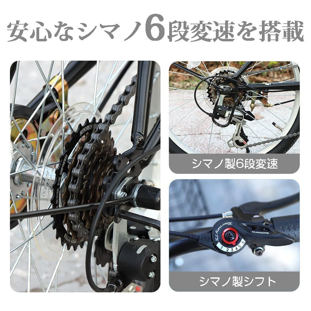 数量 前後泥除け装備 自転車 通勤 カゴ付 通学 20インチ シマノ6段変速 街乗り 折り畳み自転車 小径車 折りたたみ自転車 BRIGHTFACE_UK