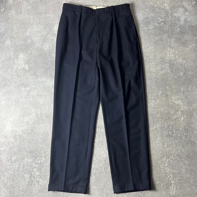 90s POLO RALPH LAUREN 1タック ウール スラックス パンツ 34 34