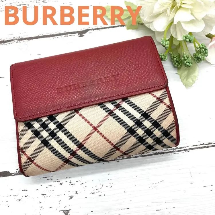 ✨美品✨稀少✨BURBERRY バーバリー　折り財布　ノバチェック 美品】BURBERRY バーバリー Wホック 折り財布 ノバチェック