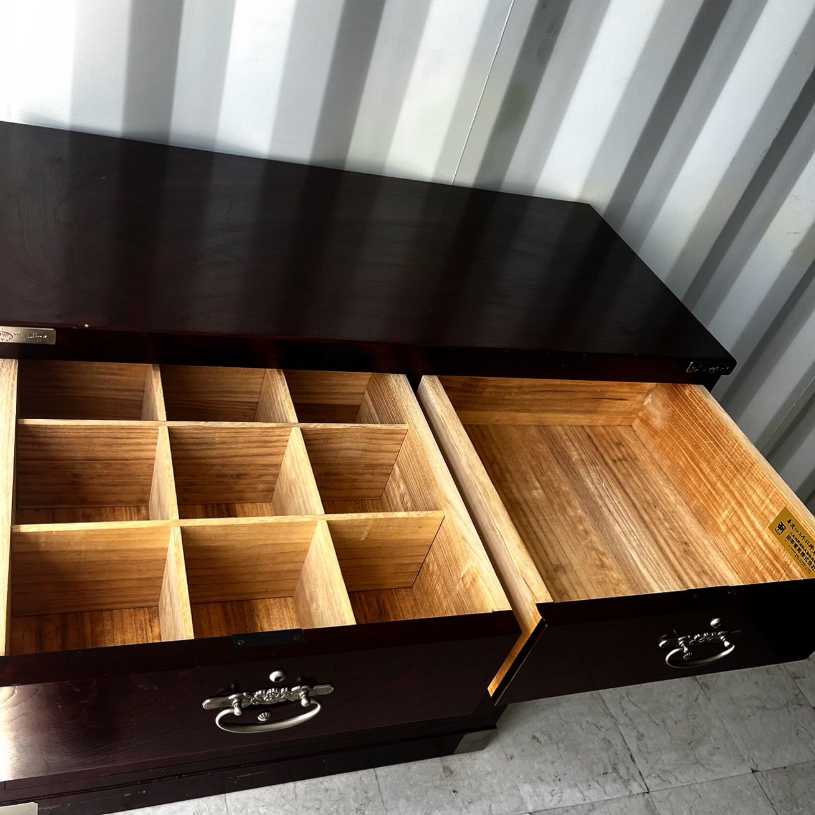 取付無料！二本松伝統家具 田中家具 ケヤキ アンティーク和