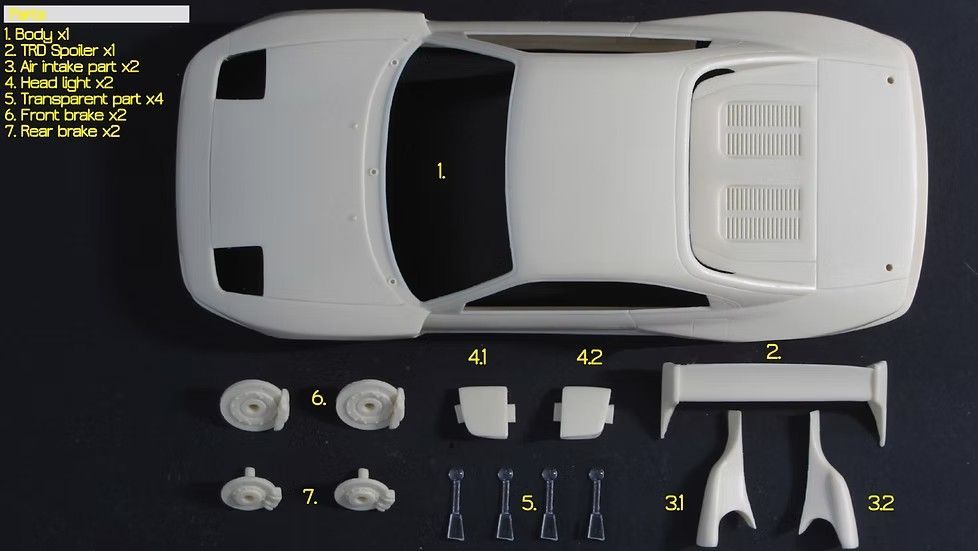 ZoomOn Z115 1|24 トヨタ MR2 sw20 TRD2000GT パーツセット