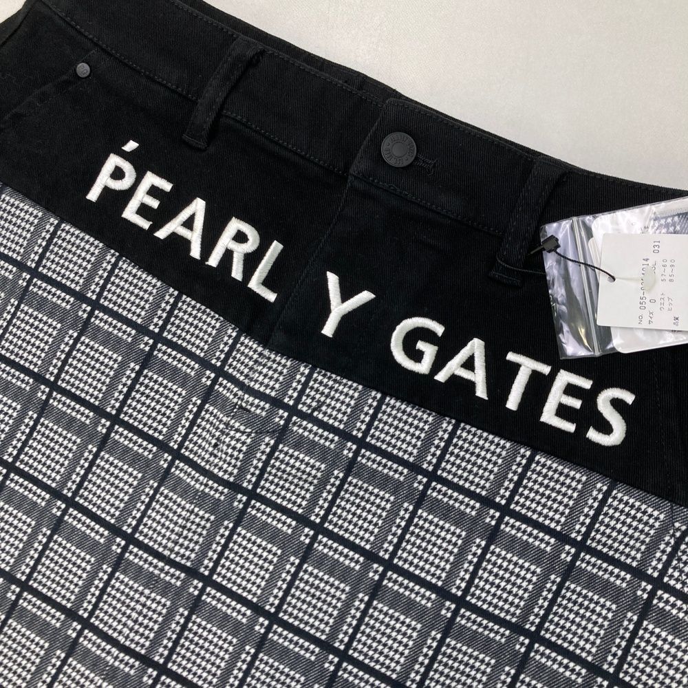 サイズ：0 PEARLY GATES パーリーゲイツ ストレッチスカート 千鳥柄