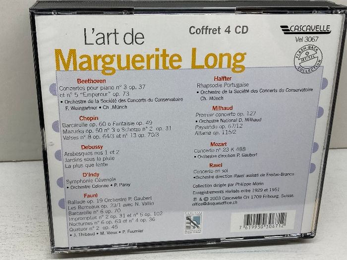 4CD マルグリット・ロンの芸術 仏盤 L'art de Marguerite Long