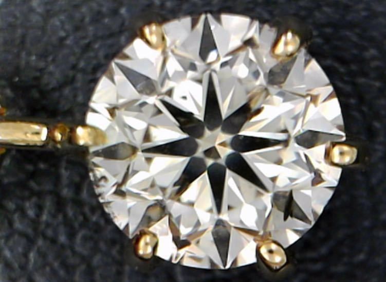 ダイヤモンド ネックレス 1.007ct K18 YG 2.6g 本物 天然ダイヤ 宝石