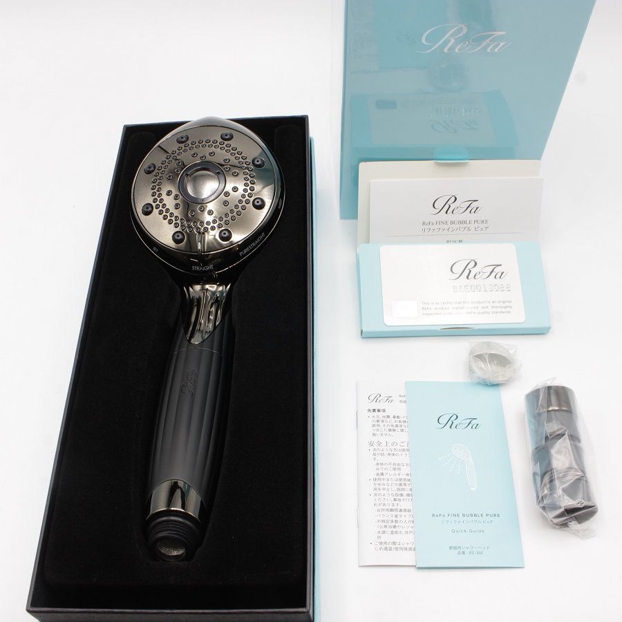 新品 ReFa シャワーヘッド ブラック RS-AM-03A 1年保証 MTG RS-AM-03A ReFa FINE BUBBLE PURE（単品・黒） | ノジマ