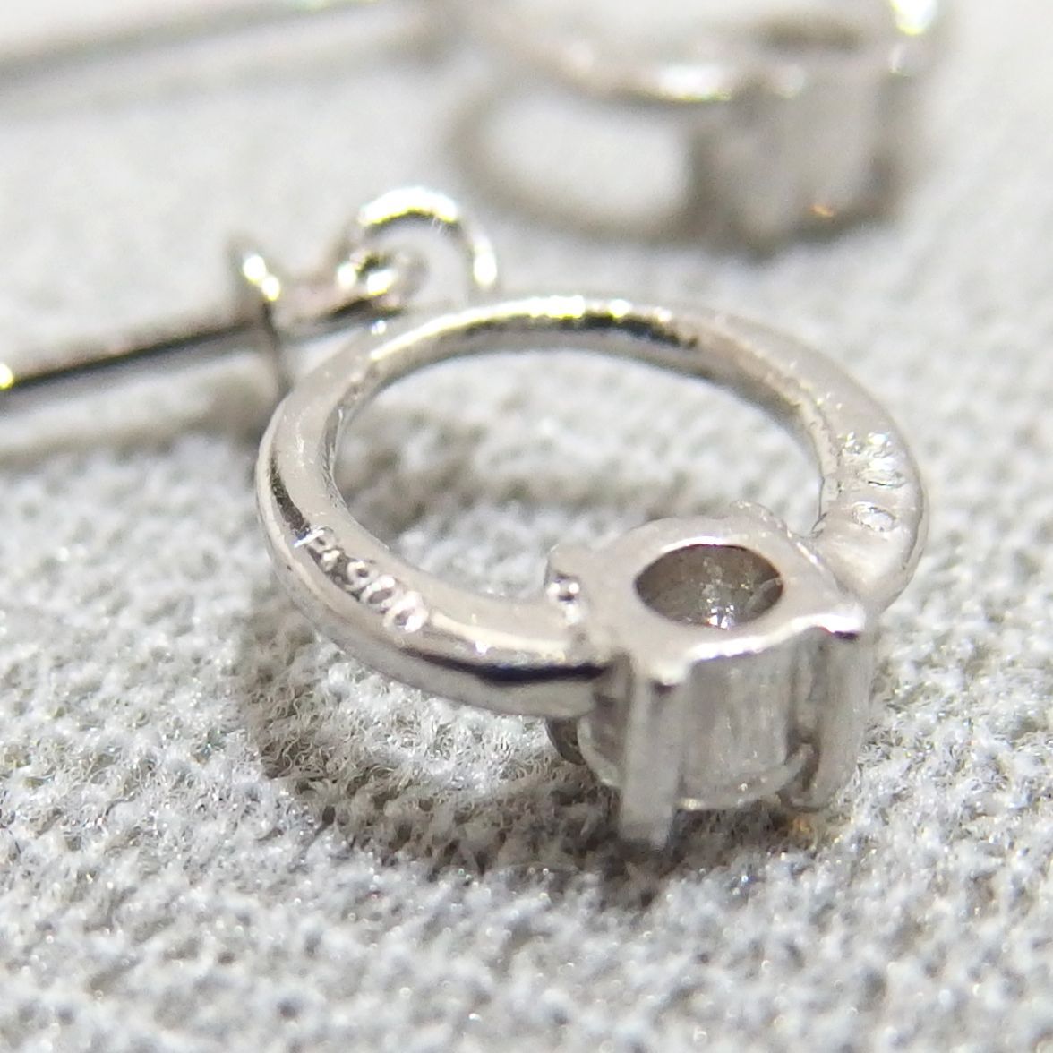 Pt900 プラチナ ダイヤモンド 0.05/0.05ct チェーン ピアス Amazon | PT900 アメリカンピアス 揺れるピアス ダイヤモンド