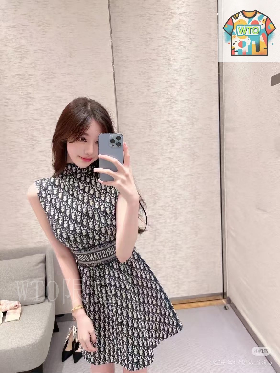 今日 Dior Classic Monogram Tank Dress ディオールクラシックモノグラムタンクドレス-2