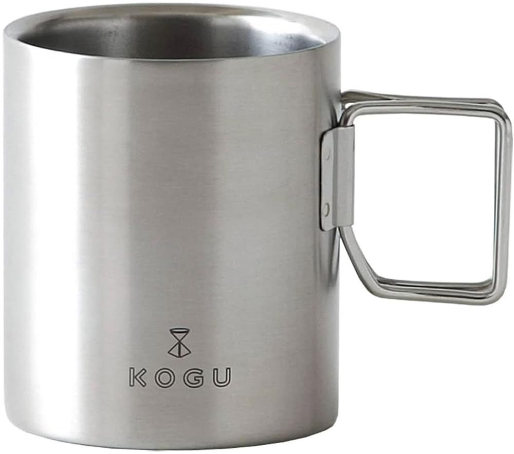 数量 KOGU 珈琲考具 マグカップ 二重マグカップ 230ml ステンレス 食洗機対応 折りたたみハンドル 中空二重構造 キャンプ アウトドア 燕三条 42164 プレゼント 誕生日 記念日 ギフト 贈り物 下村企販