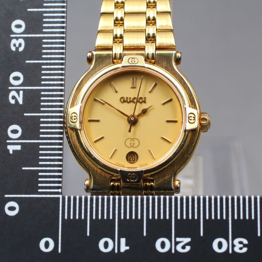 127 【美品】 Vintage Gucci 9200L GOLD クォーツ ゴールド レディース