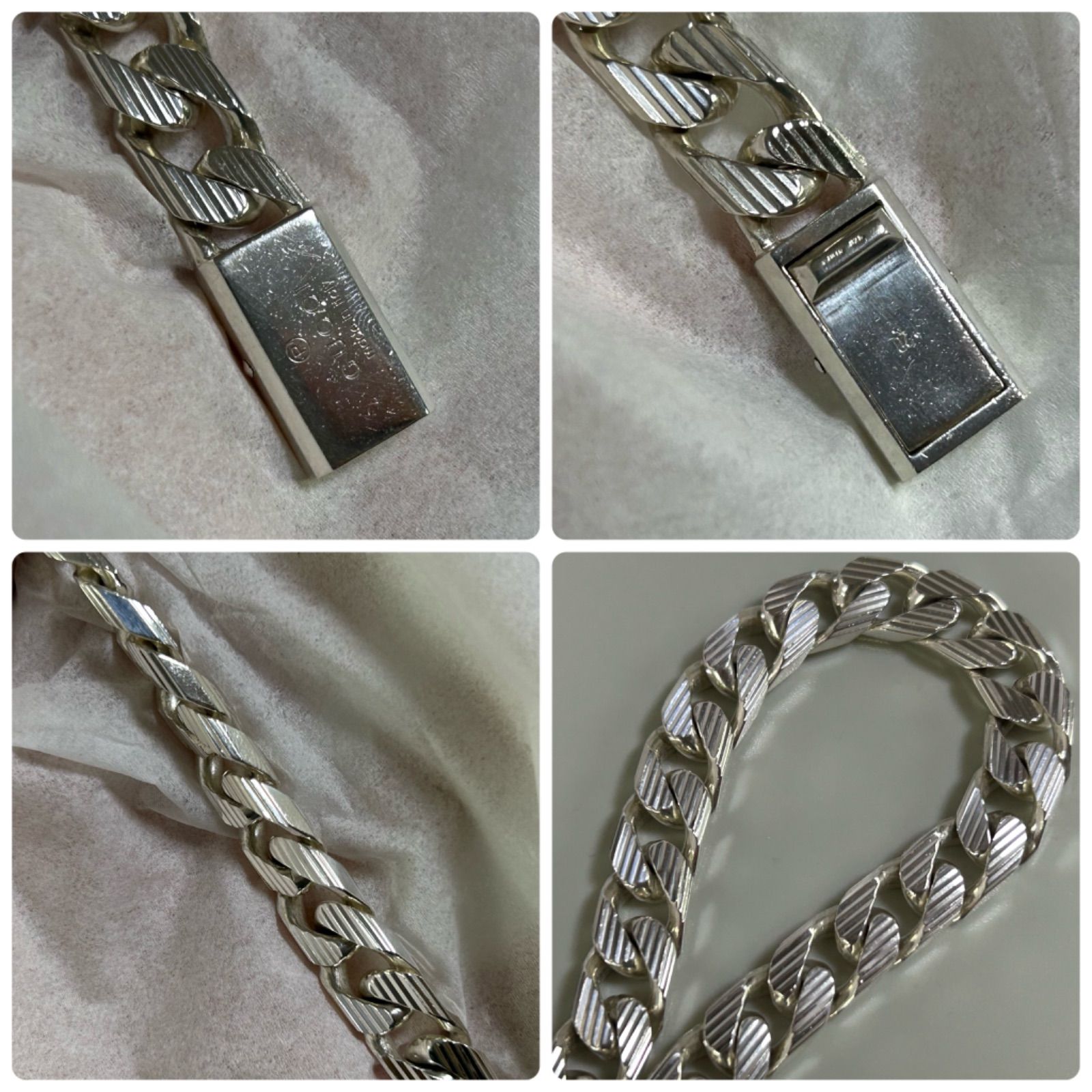 グッチ ブレスレット 喜平 ストライプ 925 GUCCI グッチ ブレスレット 喜平 ストライプ 重厚 AG925 GUCCI #20