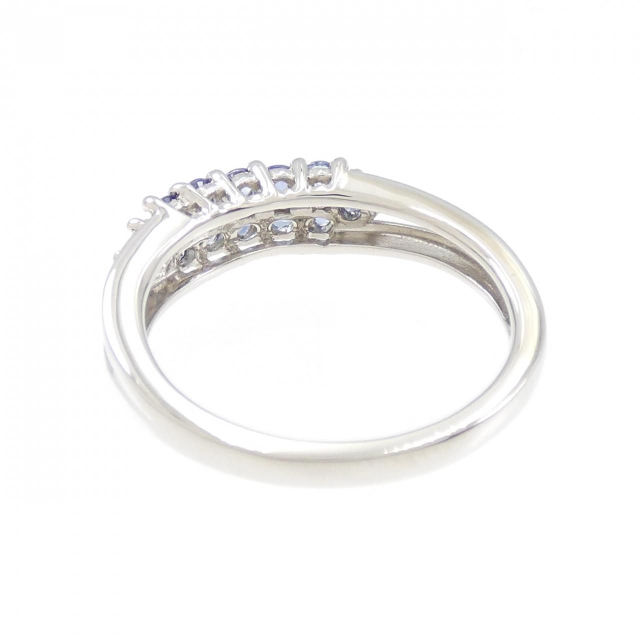 純PT ベニトアイト リング 0.42CT - メルカリ