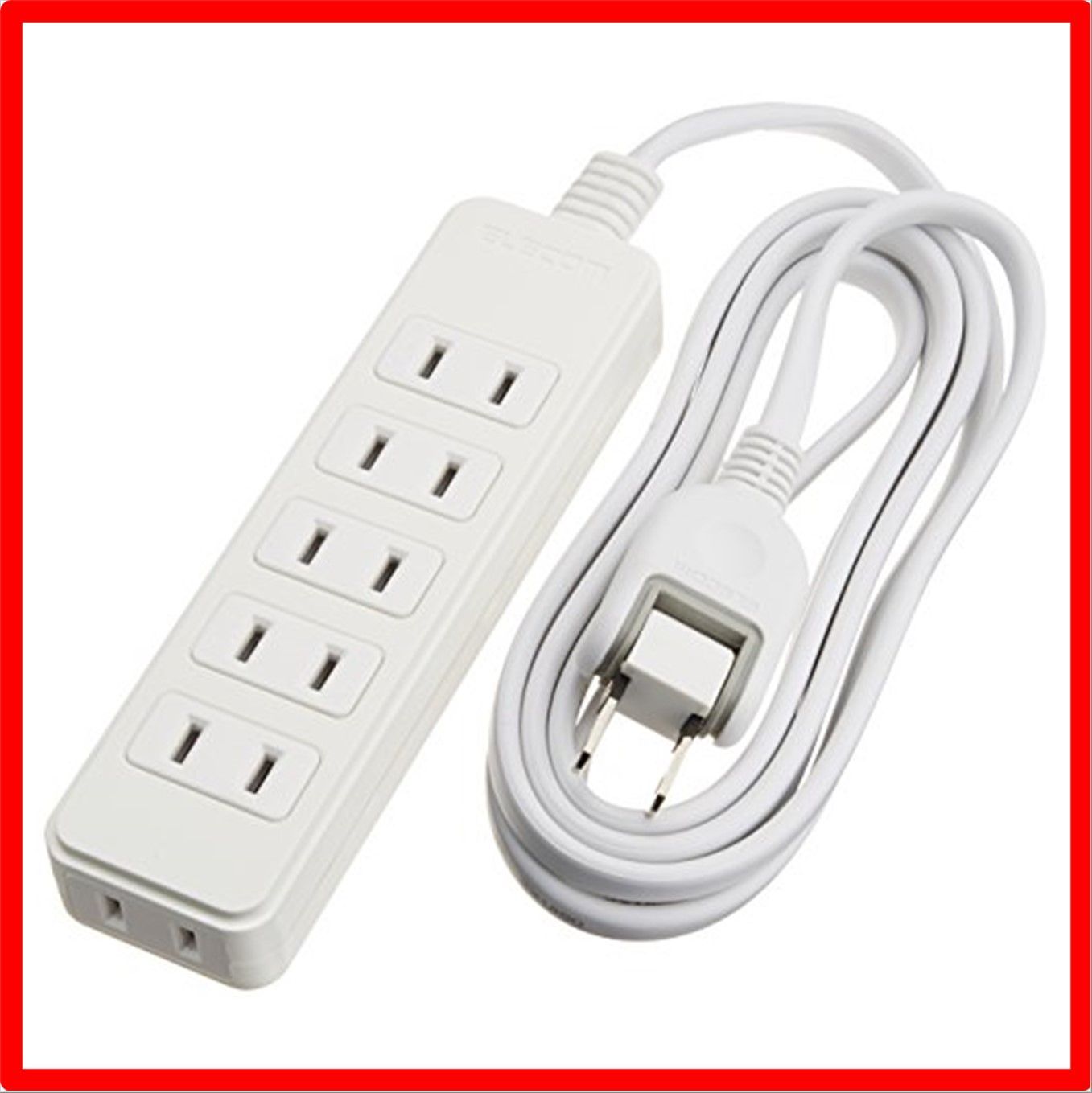 【送料無料 】6個口:2m_単品 エレコム 電源タップ 配線しやすい180スイングプラグ 6個口 2m ホワイト T-S02-2620WH