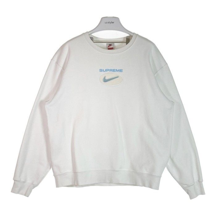 Supreme×NIKE シュプリーム×ナイキ Jewel Crewneck 20AW ジュエル クルーネック スウェット ホワイト sizeM