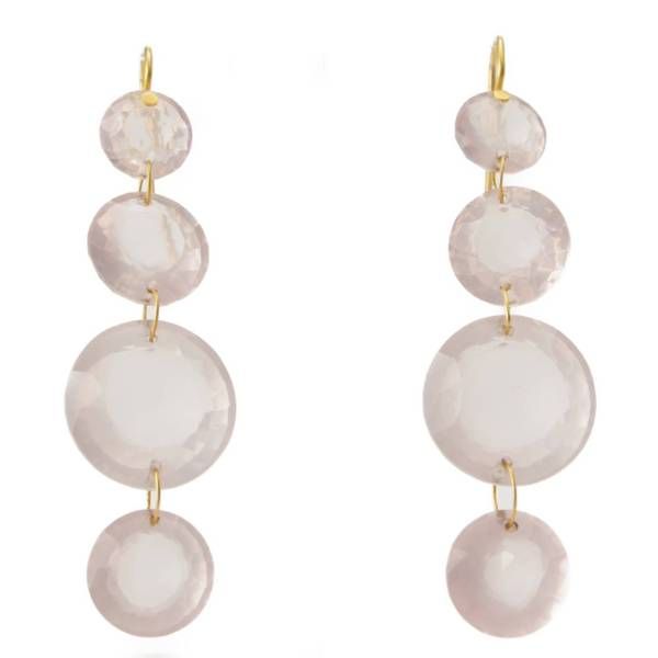 マリーエレーヌドゥタイヤック K22 ローズクォーツ ピアス マリーエレーヌ ドゥ タイヤック ローズクォーツ ピアス K22 16.3g