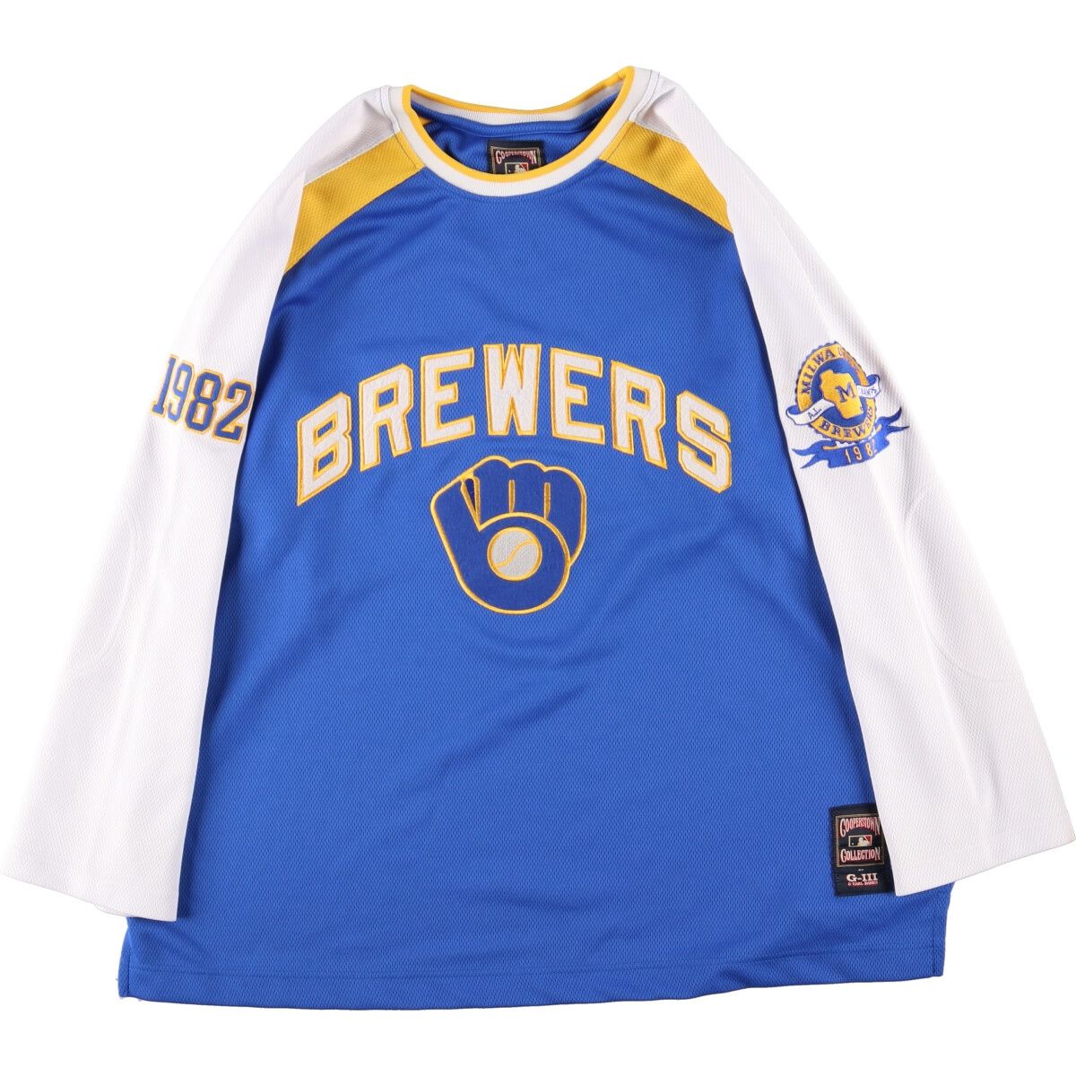 Majestic × MLB ミルウォーキー ブルワーズ 古着 ゲームシャツ