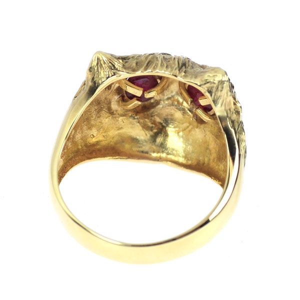 ヴァンドーム青山 K18 イエローゴールド ルビー リング K18YG ルビー ダイヤモンド リング 11号 イエローゴールド750 ヴァン