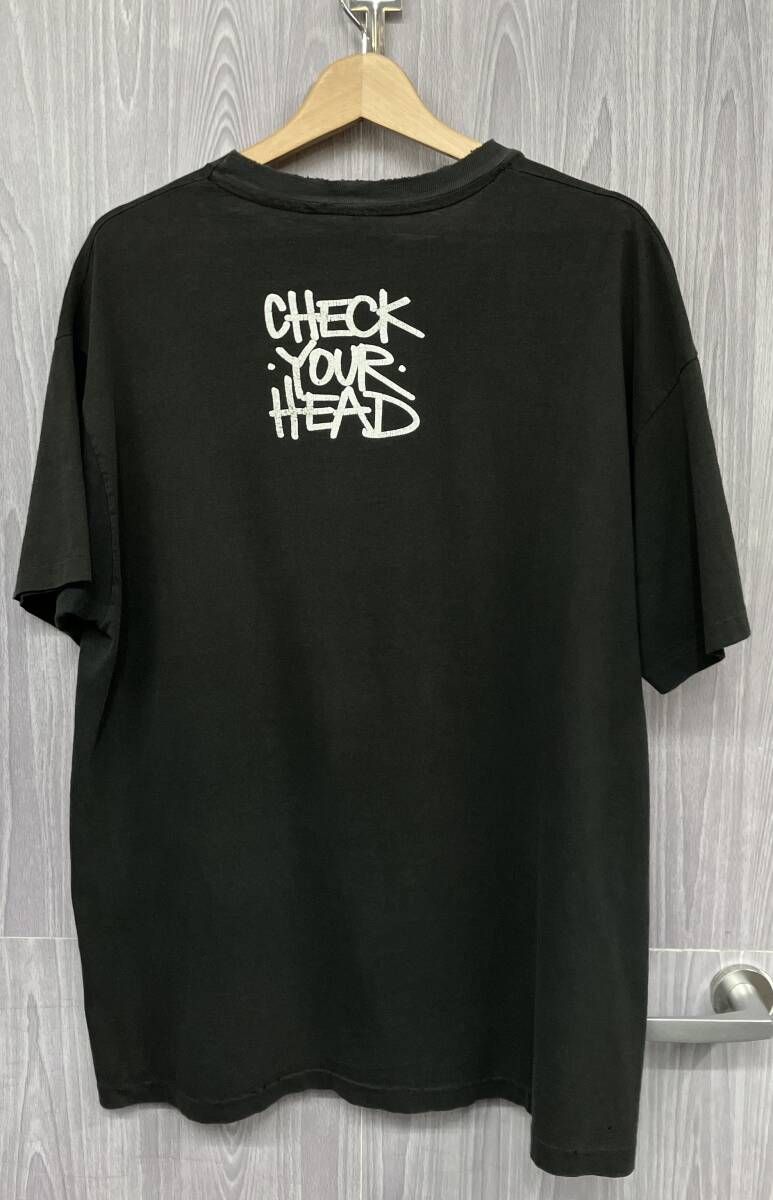 ブラック HANES ヘインズ 92s BEASTIE BOYS CHECK YOUR HEAD バンドTシャツ 半袖Tシャツ ブラック