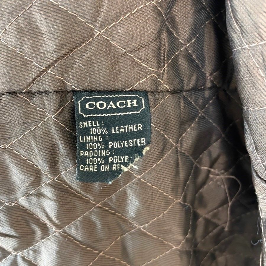 コーチCoachロング丈本革リアルレザージャケットスエードレザー