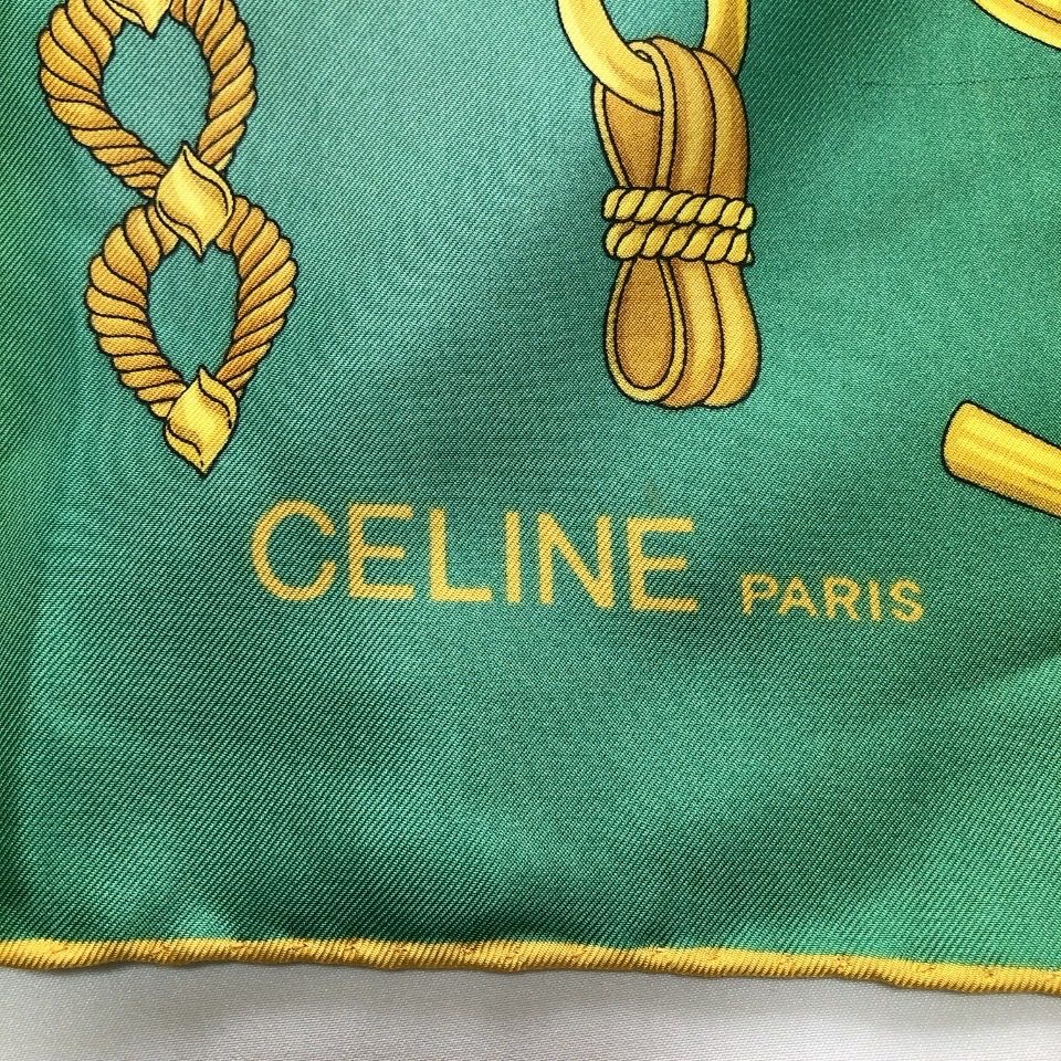 CELINE ロープ柄シルクスカーフ 星座 大航海 アイボリー 新品未使用
