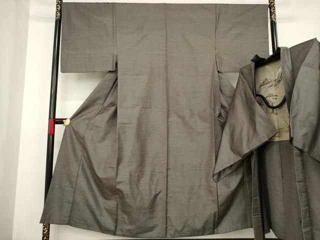 平和屋着物●男性　本場大島紬　アンサンブル　100亀甲　総詰め　正絹　逸品　AABA3339ck 平和屋着物○男性 本場大島紬 アンサンブル 100亀甲 総詰め 正絹 逸品