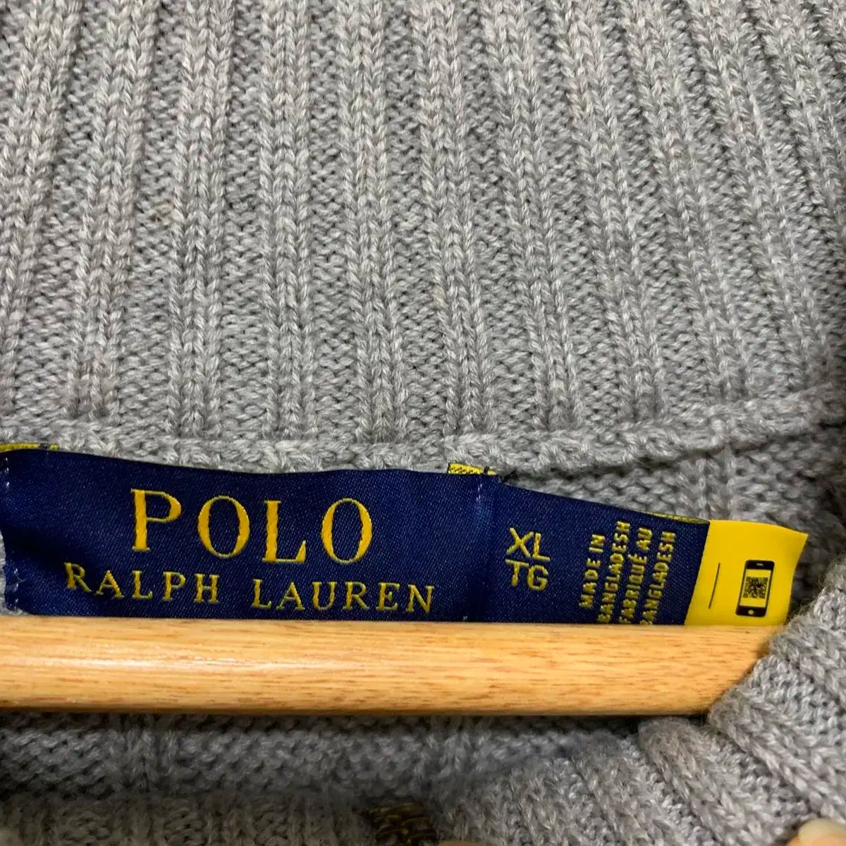  ポロ Ralph Lauren ラルフローレン ケーブル ハーフジップ ニット グレー レディース XL ヴィンテージ ユニセックス 長袖 ニット セーター