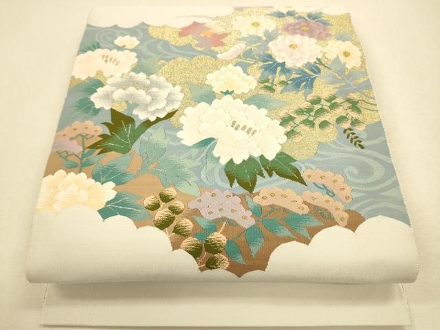 平和屋□希少 銀座きしや 爪掻き本綴れ 八寸名古屋帯