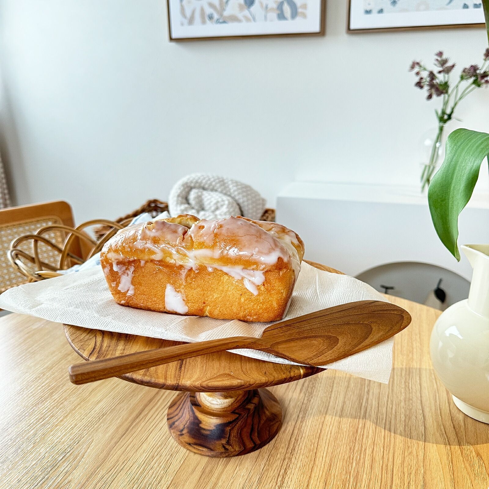 ユナイテッドトウキョウ Wood Cake stand Lsizeチーク