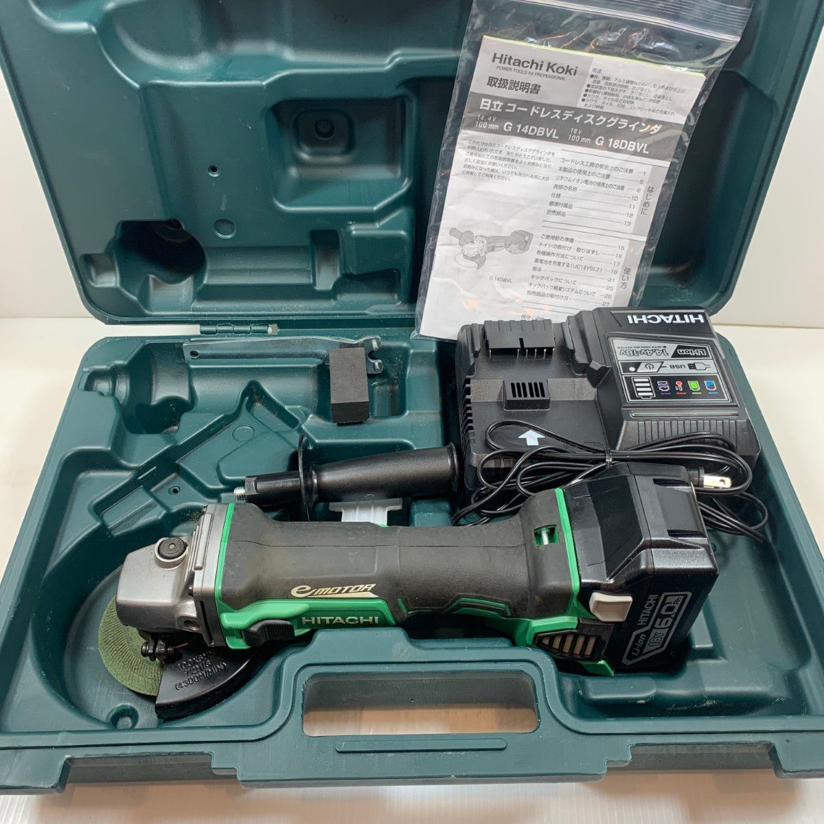 Hitachi 欠き Koki 18V ディスクグラインダー G 18DBVL