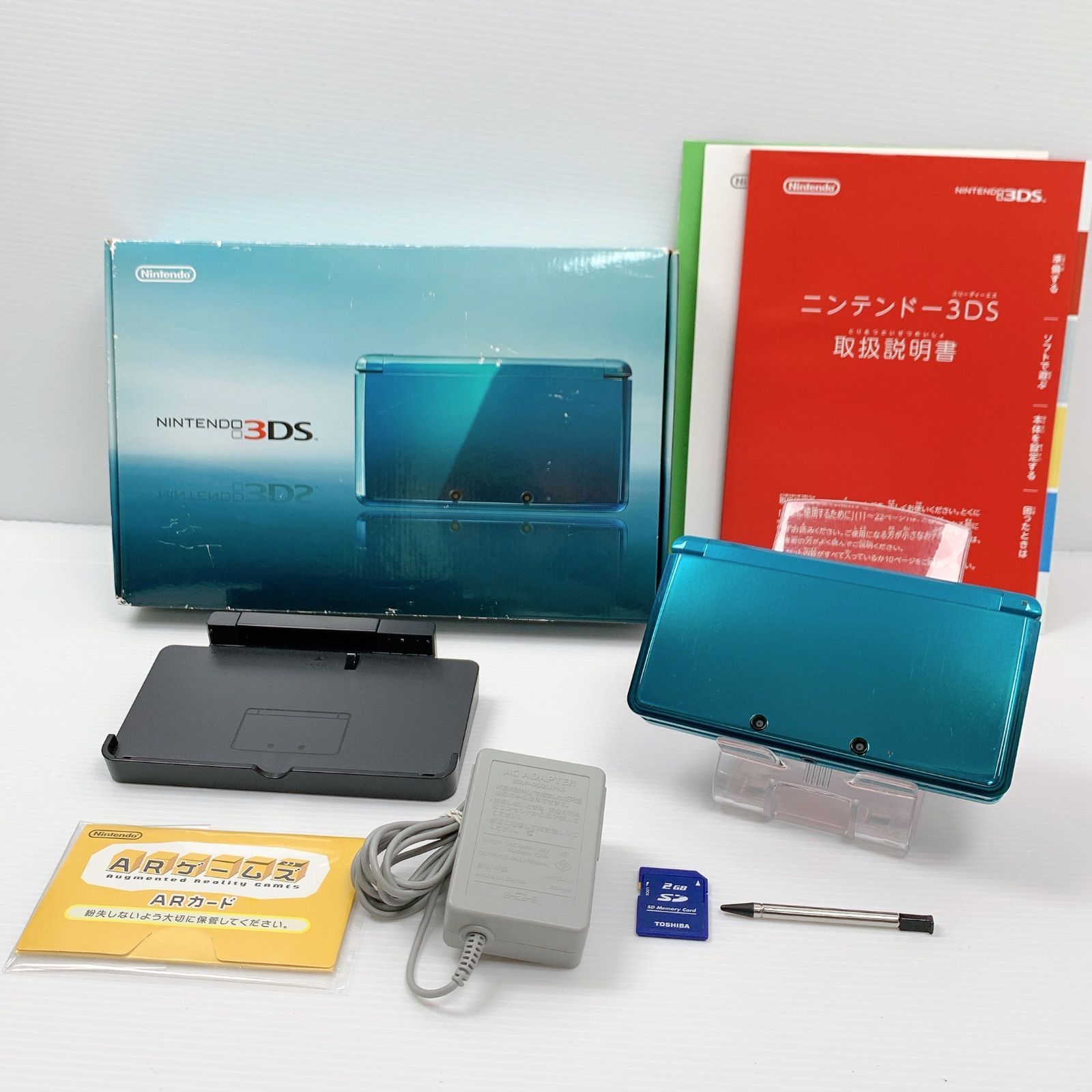 ニンテンドー 3DS アクアブルー 外装 遊べるセット 動作 済み 3ds ds DS 任天堂