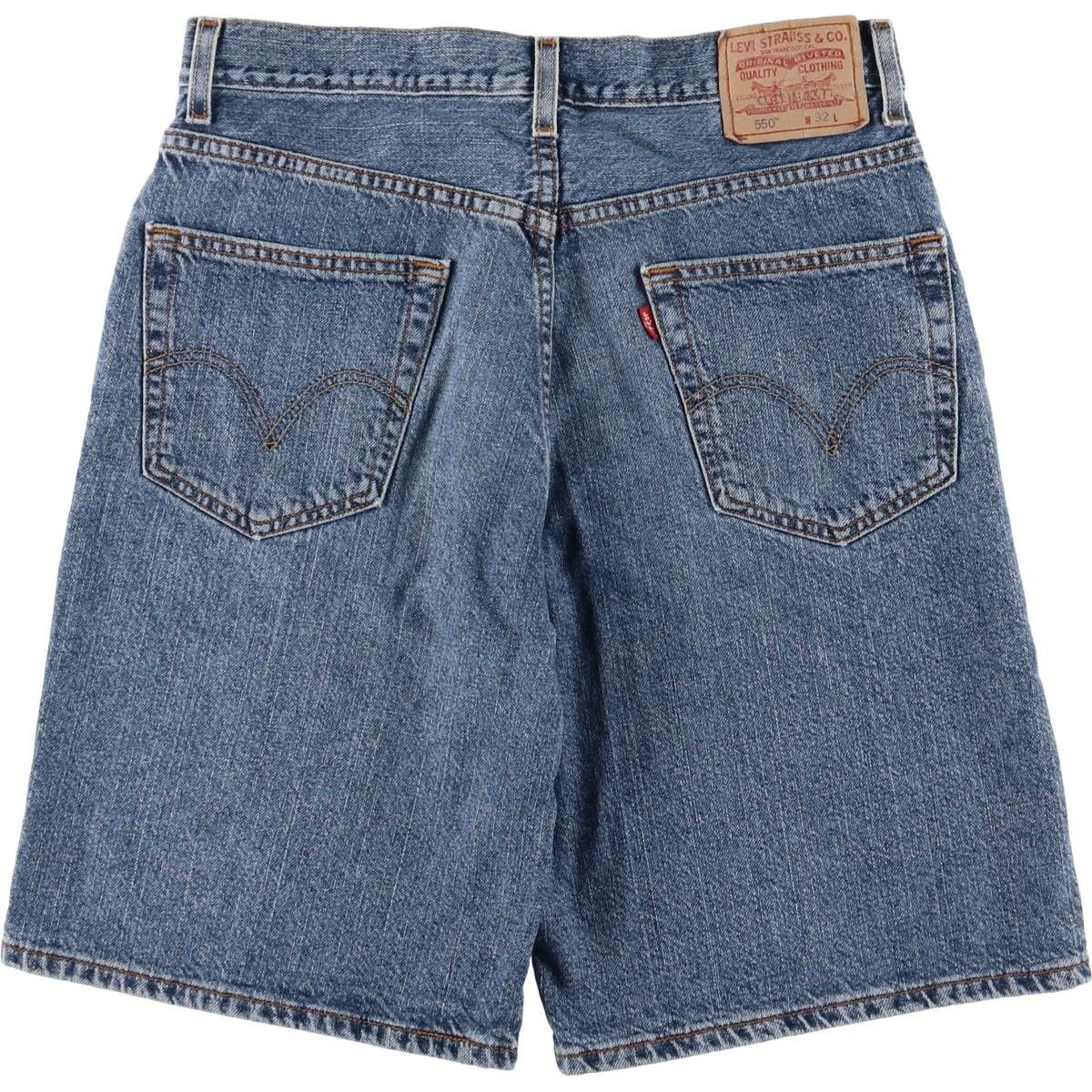 古着 90年代 Levi's 550ブラックデニムショーツメンズw33 古着 90年代 リーバイス Levis 550 ブラックデニムショーツ