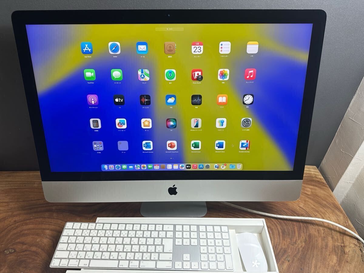 Apple iMac Retina5K 27inch 2019 CPUi9 3.6GHZ GPU4GB 32GB SSD512GB office2025 Windows11 CJ512