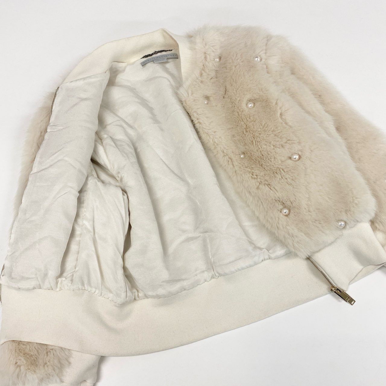 4l16 STELLA McCARTNEY ステラマッカートニー FUR FREE FUR パール付き 
