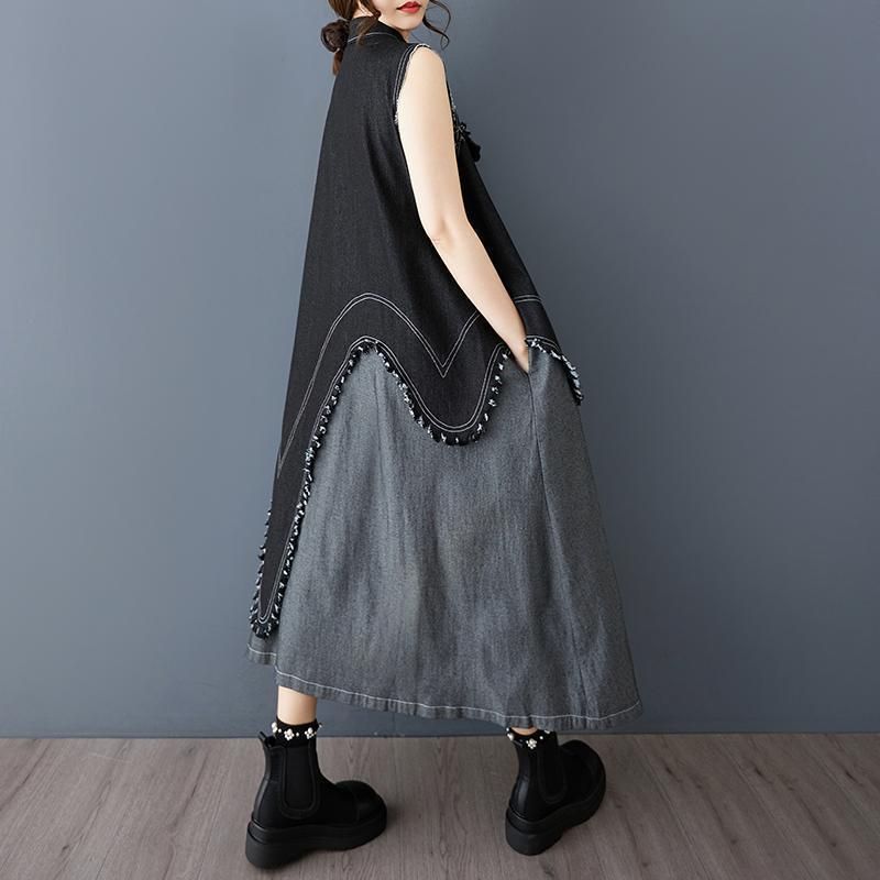 大きいサイズ デニム　ワンピース　ノースリーブ　レディース 春夏　 新品
