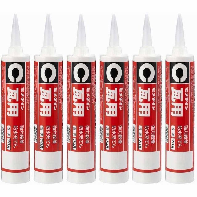 セメダイン - 瓦用 シリコンシーラント 透明 330ml 6個セット