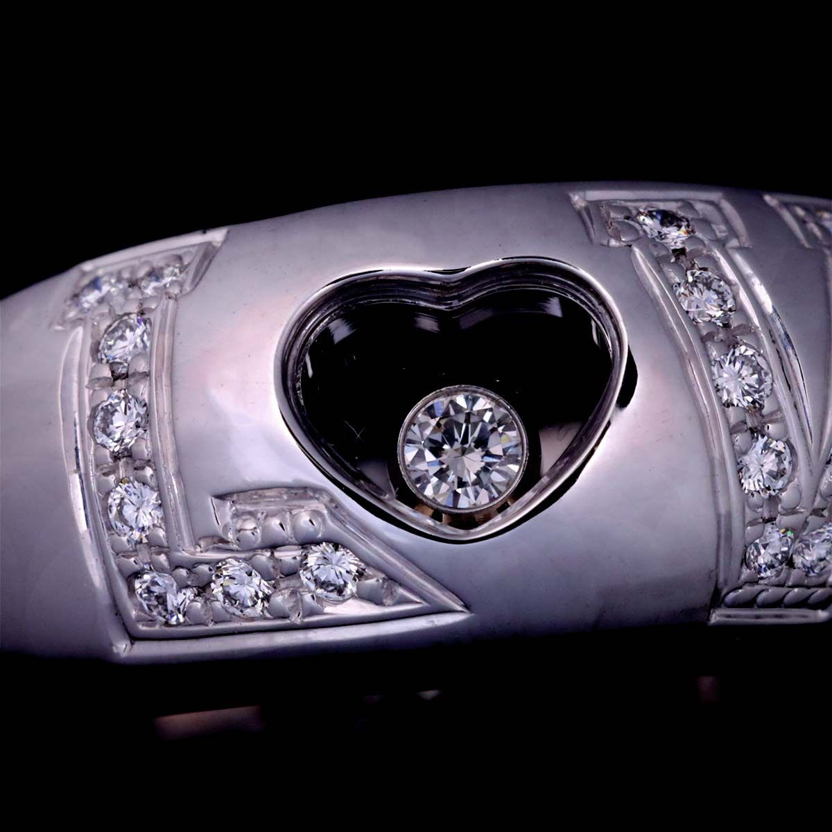 ショパール Chopard ハッピーダイヤ LOVE 12号 リング K18 WG